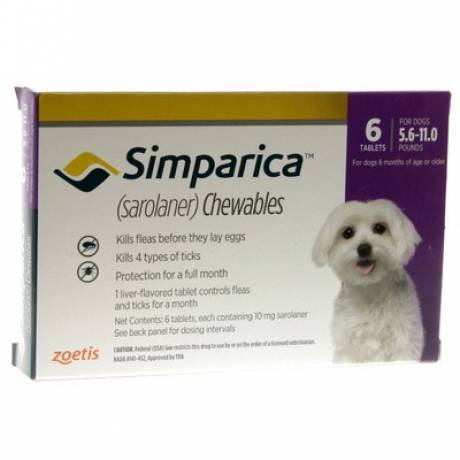 Simparica Chewables for Dogs 11.1 - 22 lbs, 6 Month Supply