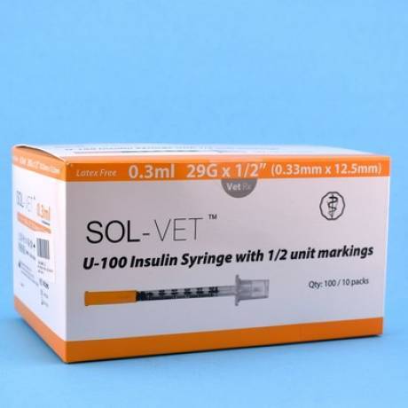 Sol M Sol Vet U 100 Insulin Syringes For Dogs And Cats Vetrxdirect Pharmacy