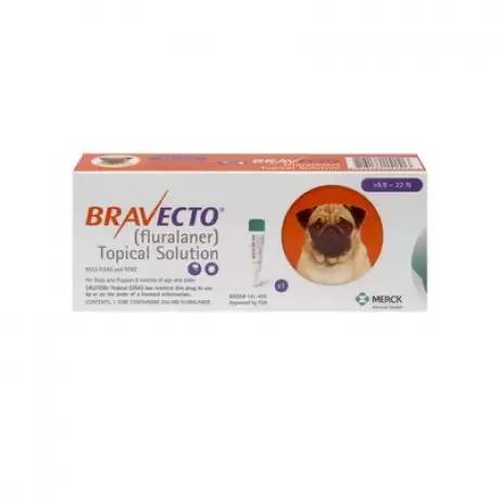Bravecto (fluralaner) Topical Solution - for Dogs 9.9-22lb (250mg), 1 Dose