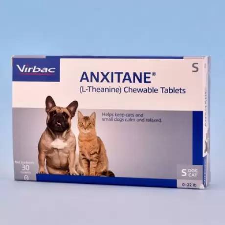 Anxitane (L-Theanine) - S for Dogs and Cats, 50mg L-Theanine per Tab, 30 Tablet Box