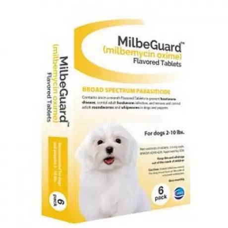 MilbeGuard Heartworm Flavored Tablets - for Dogs 2-10 lbs, 6 Month Supply
