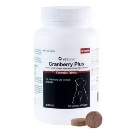 VetOne Cranberry Plus for Dogs and Cats - 60 Chewable Tablets