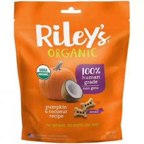 Riley's Organic Dog Treats - Small, Pumpkin and Coconut