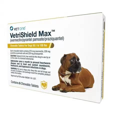 VetriShield Max for Dogs - 50.1-100 lbs, 6 Chewable Tablets