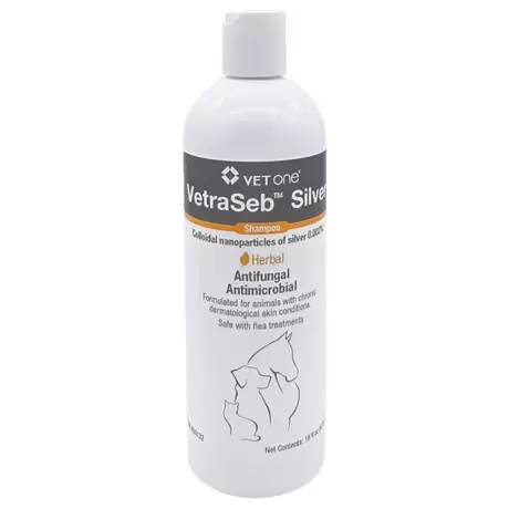 VetraSeb Silver for Dogs and Cats - Shampoo, 16oz Herbal