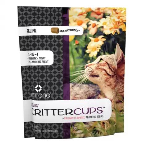 Advita CritterCups 3-in-1 - 30 Treats for Cats Pill Masking and Probiotic