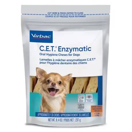 C.E.T. Enzymatic Oral Hygiene Chews for Dogs - Extra Small, 30ct