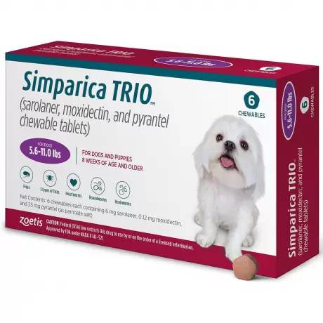 Simparica Trio - for Dogs 5.6-11 lbs, 6 Chewables