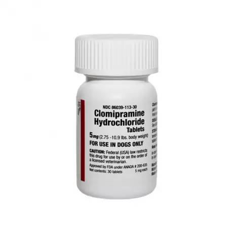Clomipramine Hydrochloride for Dogs Anxiety - 5mg, 30 Tablets