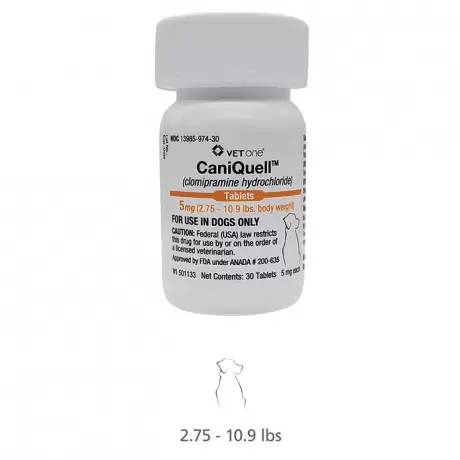CaniQuell Separation Anxiety in Dogs (clomipramine) - 5mg, 30 Tablets