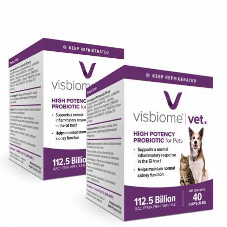 Visbiome Vet Probiotic for Dogs and Cats - 80 Capsules 2 Pack