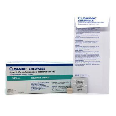 Clavamox Chewable Tablets for Dogs - Amoxicillin/Clavulanate | VetRxDirect