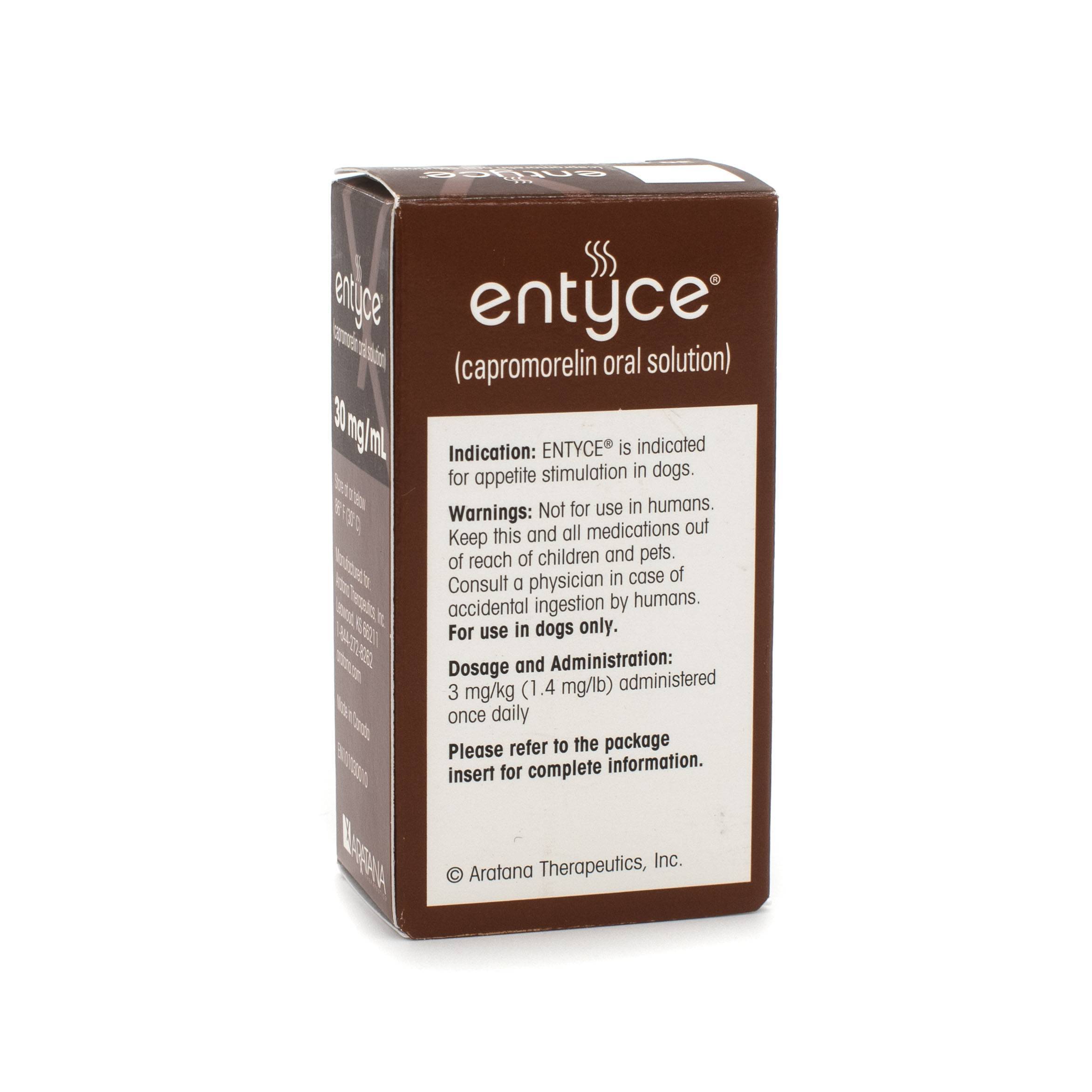 Entyce (capromorelin) Oral Solution 30mg/mL 30mL, With 7mL Dosing