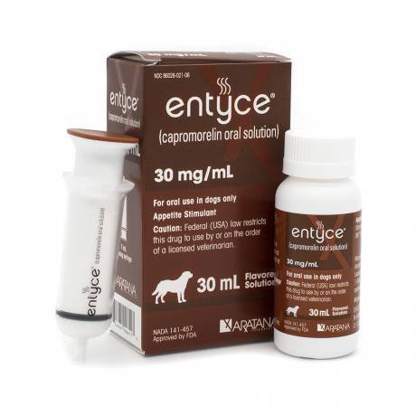 Entyce for Dogs 30mg/mL - 30mL, with 7mL Dosing Syringe Appetite Stimulant