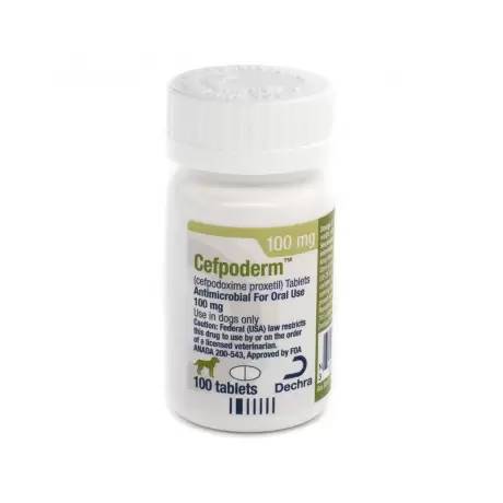 Cefpoderm Antibiotic for Dogs (cefpodoxime proxetil) - 100mg Tablet