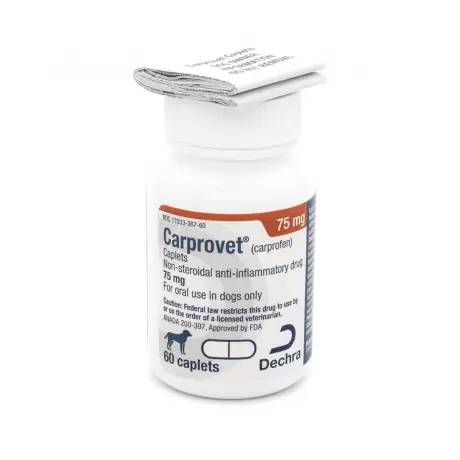 Carprovet Caplets for Dogs - Carprofen Caplets | VetRxDirect Pharmacy | 75mg, 60ct