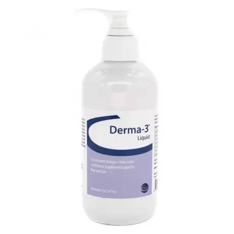 Derma-3 - Liquid Pump, 8oz Bottle for All Sizes of Dogs and Cats