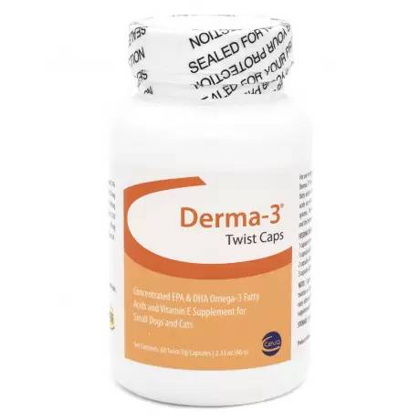 Derma-3 Omega-3 - Cats and Small Breeds of Dogs, 60 Twist Capsules