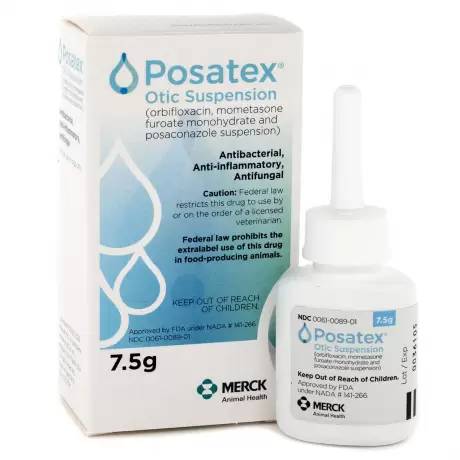 Posatex Otic Suspension Ear Infections in Dogs - 7.5g Bottle