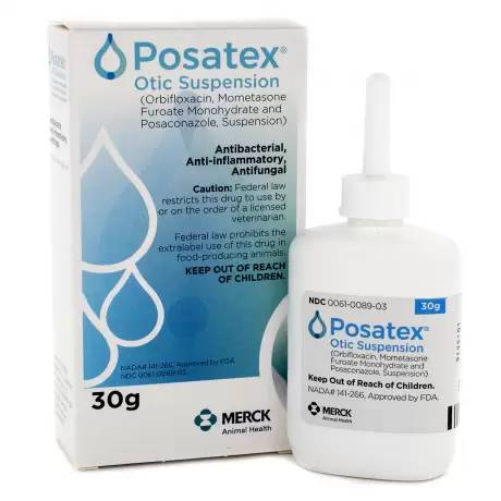 Posatex Otic Suspension Ear Infections in Dogs - 30g Bottle