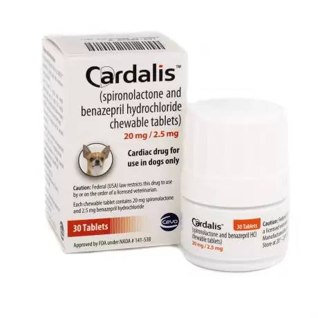 Cardalis for Heart Failure in Dogs Chewable Tablets - 20mg/2.5mg, 30ct Bottle