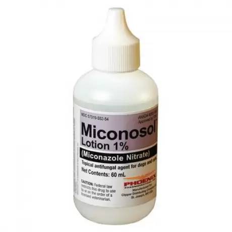 Miconosol for Dogs and Cats (miconazole nitrate) - 1% Lotion, 60mL Dropper Bottle