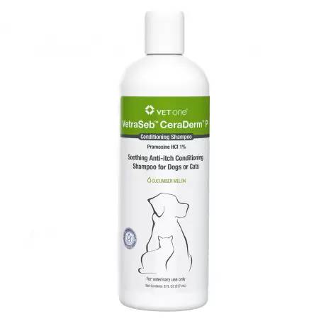 VetraSeb CeraDerm P for Dogs and Cats - Shampoo 8oz, (237mL)