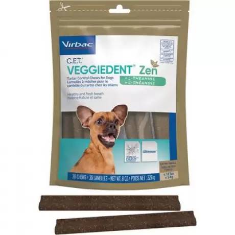 C.E.T. Veggiedent Zen Tartar Control Chews - Extra Small Dogs under 11lbs, 30ct