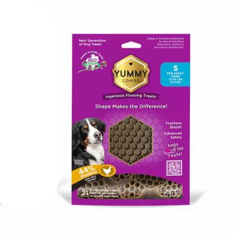 Yummy Combs Flossing Treats for Dogs - Small 13-25 lbs, 21 Treats