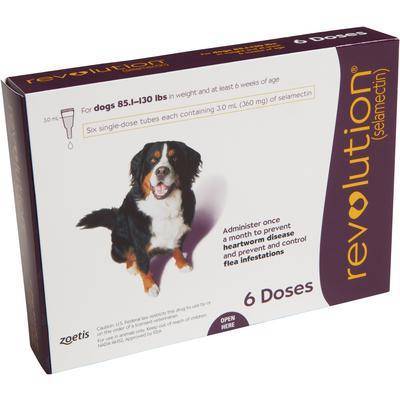 Revolution (selamectin) for Dogs 85.1-130 lbs, 6 Month Supply