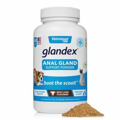 Glandex Anal Gland Supplment for Dogs and Cats with Pumpkin - 4oz Beef Liver Powder