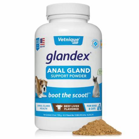 Glandex Anal Gland Supplment for Dogs and Cats with Pumpkin - 5.5oz Beef Liver Powder