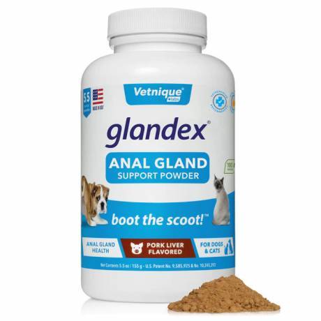 Glandex Anal Gland Supplment for Dogs and Cats with Pumpkin - 5.5oz Pork Liver Powder