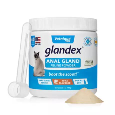 Glandex Anal Gland Supplement - Feline Powder, 4oz