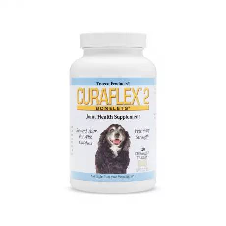 Curaflex 2 Joint Supplement for Dogs - Bonelets, 120 Chewable Tablets