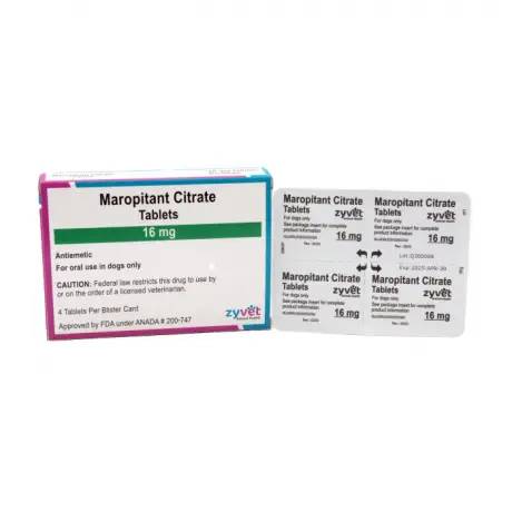 Maropitant Citrate for Dogs for Prevention of Vomiting - 16mg, 4 tablets