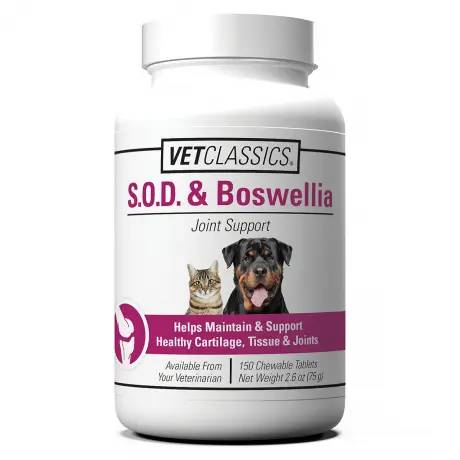 S.O.D. and Boswellia Joint Support 150 Chewable Tablets for Dogs and Cats - VetClassics