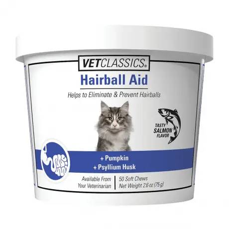 Hairball Aid Hairball Eliminator and Prevention 50 Soft Chews for Cats - VetClassics