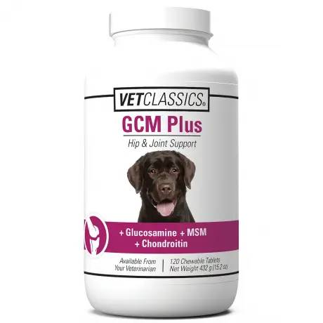 GCM PLUS Hip and Joint Support 120 Chewable Tablets for Dogs - VetClassics