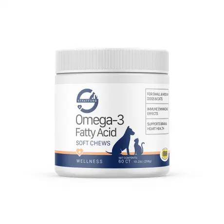 Omega-3 Fatty Acid 60 Soft Chews for Small and Medium Dogs
