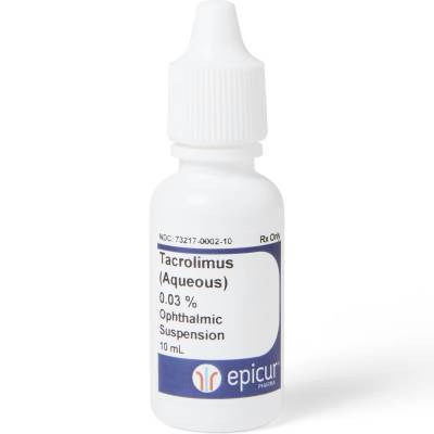 Tacrolimus Compounded Ophthalmic for Dogs 0.03% Aqueous Suspension, 10mL Bottle