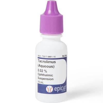 Tacrolimus Compounded Ophthalmic for Dogs 0.02% Aqueous Suspension, 10mL Bottle