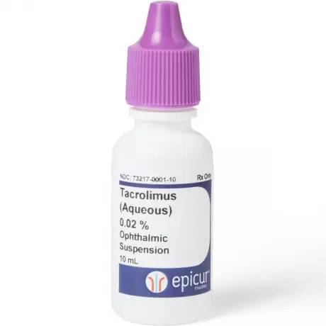 Tacrolimus Compounded Ophthalmic Aqueous Suspension 0.02% 10mL Bottle