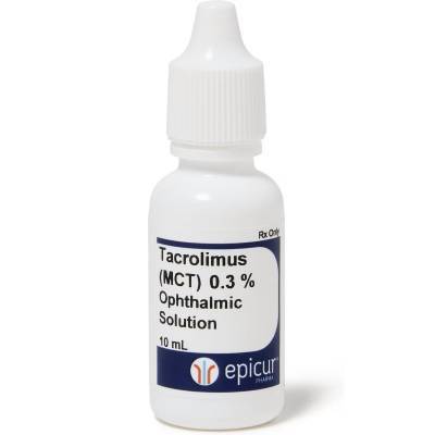 Tacrolimus Compounded Ophthalmic for Dogs 0.3% MCT Solution, 10 mL Bottle