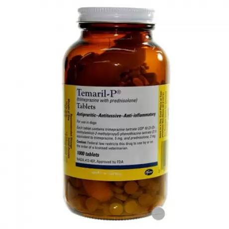 Temaril-P (trimeprazine with prednisolone) for itch relief in pets