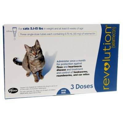 Revolution (selamectin) for Cats 5.1-15 lbs, 3 Month Supply