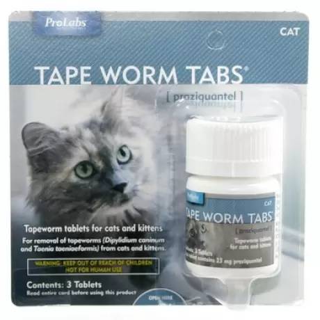 Tape Worm Tabs for Cat and Kittens 3 Tablets