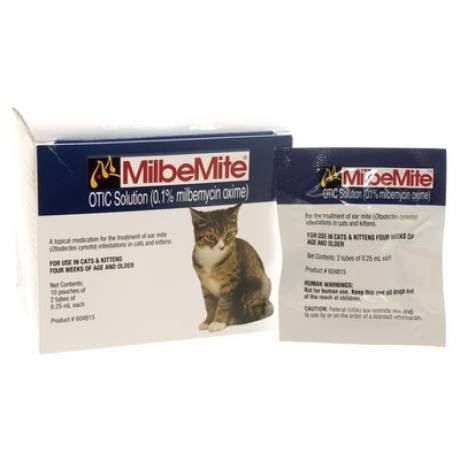 MilbeMite Otic Solution for Ear Mites in Cats