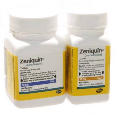 Marbofloxacin: Zeniquin for Dogs and Cats - VetRxDirect | 200mg Tablet