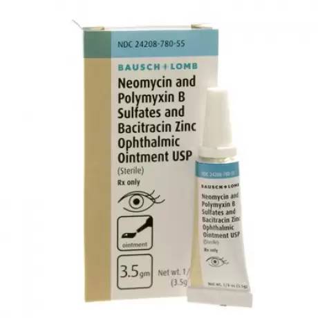B.N.P. Triple Antibiotic Ophthalmic Ointment for Pets.  Neomycin and Polymyxin B Sulfates and Bacitracin Zinc Eye Ointment for infections of the eye in dogs and cats.